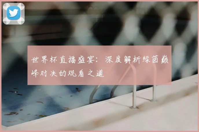 世界杯直播盛宴：深度解析绿茵巅峰对决的观看之道